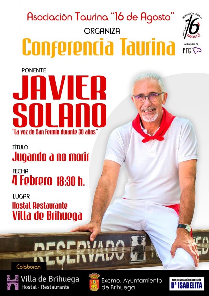 Cartel de la Conferencia Taurina con Javier Solano